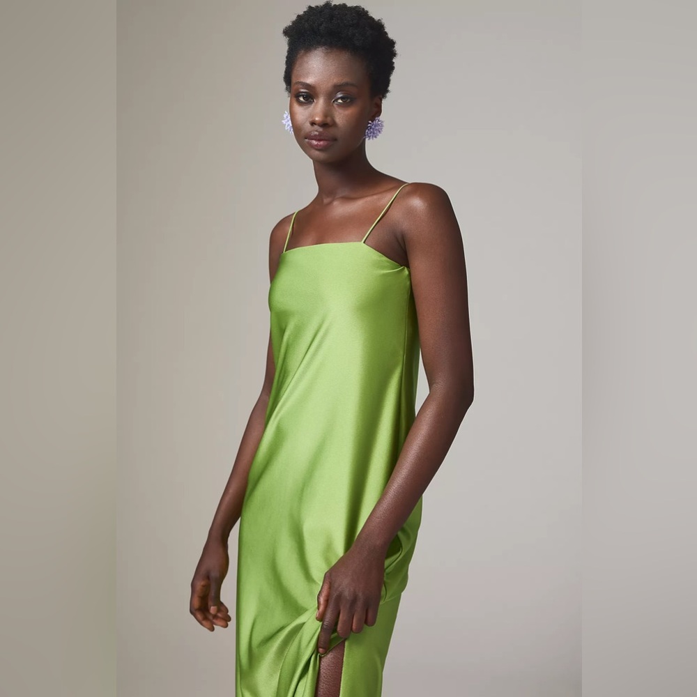 Eugenia Fernández Convertible-Sleeve Slip Dress NWT - Picture 4 of 5